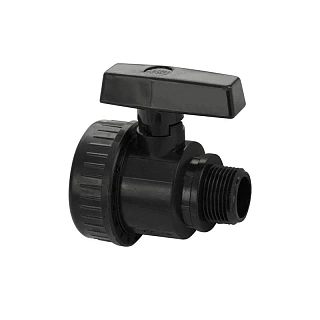 Кран шаровый 3/4" г/ш, РАЗБОРНЫЙ, ручка - бабочка, из высокопрочного АБС MAK (4701)