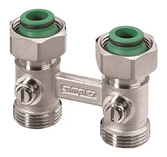 Узел нижнего подключения Standard Line D2/50 прямой, 3/4x3/4" c конус.вст. 3/4" (F10015) Simplex