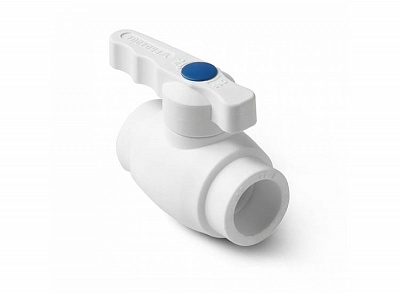 Кран шаровой 20 белый (1/60) PRIME ПРО АКВА (РА40508)