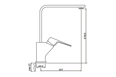 Смеситель д/кухни  GRANO d35  белый/хром 3503Р ARGO 35793 ВЫГОДА!!
