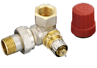 Клапан терморег. RTR-N углов., трехосевой, левый DN15 Kvs0,9 для 2-труб. системы отопл. (013G7022)