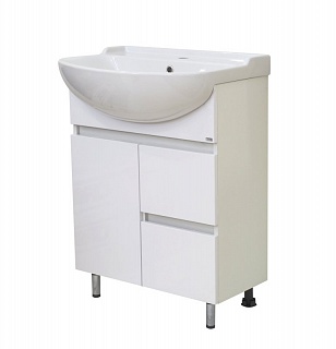 Комплект мебели 70 "Амур-70" напольная 1 дв.+2 ящ. белая MISTY (ум.Амур,70)