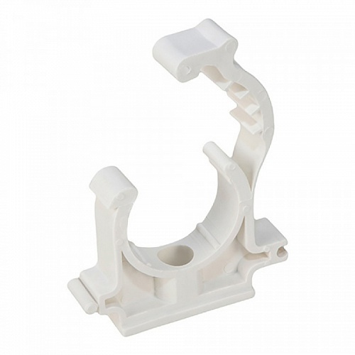 Зажим 25 с защелкой белый (50/400) ПРО АКВА (РА18910)