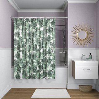 Штора для ванной комнаты, IDDIS, 180*180 см, полиэстер, Basic ,B13P218i11 (9607)