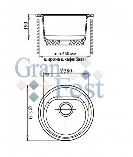 Кухонная мойка RONDO Granfest GF-R510