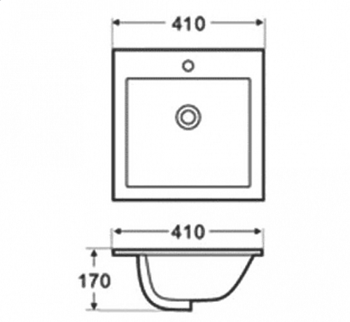 Умывальник фигурный А106 (6037) MELANA
