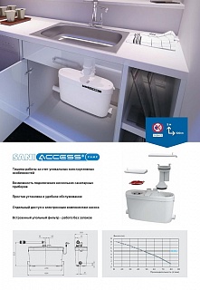 Насос SANIACCESS Pump (3 умыв.) Tmax=75°C, 5м?50м ?400Вт SFA