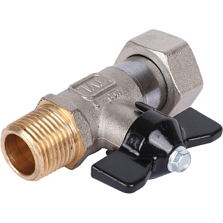 Кран шар. с нак. гайкой прямой баб. НР 1/2x3/4 (SVB-1009-001520) STOUT