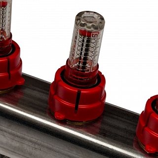 Коллектор 10-вых. нерж.ст. с расходомер. (SMS 0917 000010) STOUT