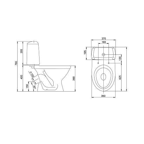 Унитаз-комп "Соната" белый в комплекте(Воротынск)