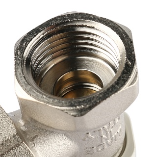 Клапан запорно-балансировочный, угловой 1/2" (SVL 1156 000015) STOUT