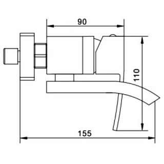 Смеситель д/ванны к/н  ROSE белый/хром R1552F