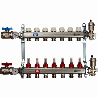Коллектор 7-вых. нерж.ст. с расходомер. (SMS 0907 000007) STOUT