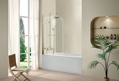 ДУШЕВАЯ ШТОРКА НА ВАННУ CEZARES RETRO A-V-1-80/145-CP-G-R