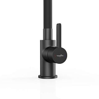 Смеситель д/кухни "AISAI" (AIS-1017) черный с гибким изливом TOKITO 