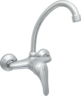 Смеситель настенный одноручк ЦС-СМ 293-2 ф35 М40 круглый излив (СТ302307)