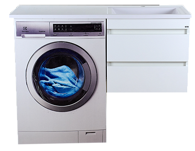 Комплект мебели 55 "Фостер,55" под стир. машинку подвесная 2 ящ. левая MISTY (ум.Гавана,120)