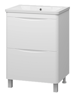 Комплект мебели 60 "Атлантик-60" напольная 2 ящ. глянцевая эмаль MISTY (ум.Аллегро-60)