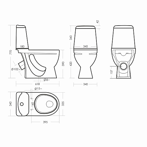Унитаз-компакт "Идеал" (эконом/стандарт) в комплекте  Самара  АКЦИЯ!!