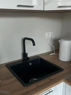 Мойка гранит FOSTO NOVA 44-44 (черный) без сифона 