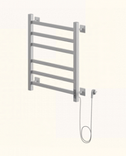 ЭПС Полотенцесушитель STEP-1 500х600 прав. черный матовый RAL9005  НИКА