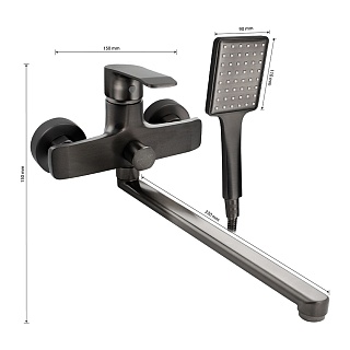 GFmark Смеситель д/ванны длинный излив лат. ТИТАН (5170)