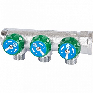 Коллектор распределительный 1", 3 отвода 1/2" (SMB 6850-011203) STOUT