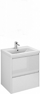 Комплект мебели 60 "KLAUFS-60" подвесная белая 2 ящикa VELVEX (ум.COMO-60)