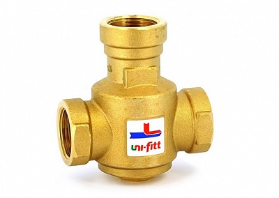 Клапан H 1"1/4 нар. резьба, 3-х ход. терм. 60*С Kvs 9, боковое смешение (359G6095) "Uni-Fitt"