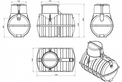 Емкость подземная «Rostok» U 3000л