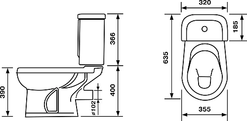 Унитаз-комп "Ирида " синий в комплекте(Ст.Оскол )