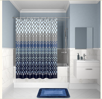 Штора для ванной комнаты, IDDIS, 200*180 см, полиэстер, Decor ,D07P218i11