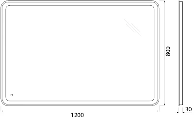  120 "BelBagno" c LED     1200800 SPC-MAR-1200-800-LED-TCH