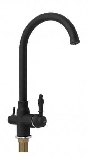 MAGNUS Смеситель д/кухни, ЧЕРНЫЙ, под фильтр, латунь код 8241