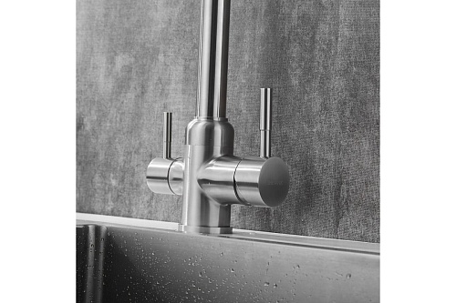 Смеситель д/кухни SHEVANIK с фильтром нерж  S268B