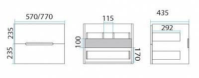 Комплект мебели 60 "Мадрид-60" подвесная 2 ящ. MISTY (ум.Fest-60) СНЯТО С ПРОИЗВОДСТВА