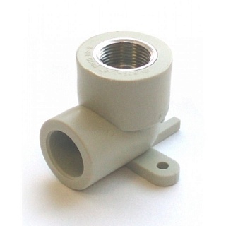 Колено наст.25*1/2 вн.рез. серый (10/90) ПРО АКВА (PA28012PG)