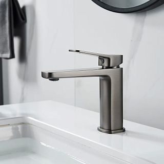 Смеситель д/раковины SHEVANIK оружейная сталь S9901T