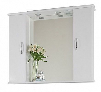 Зеркало-шкаф 105 "Колумбия" 105см. белое (свет) Водолей