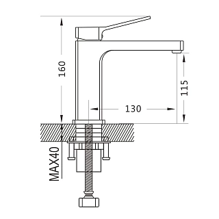 Смеситель д/раковины SHEVANIK белый мат. S9901C