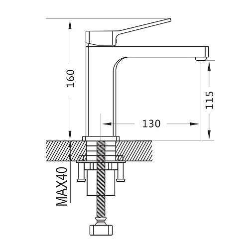 Смеситель д/раковины SHEVANIK белый мат. S9901C