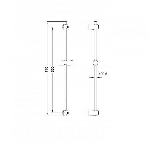 Стойка д/душа IDDIS без мыльницы 710мм А31552
