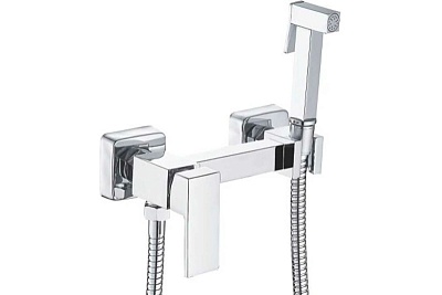 Смеситель с гиг. душ настенный хром SHEVANIK S137