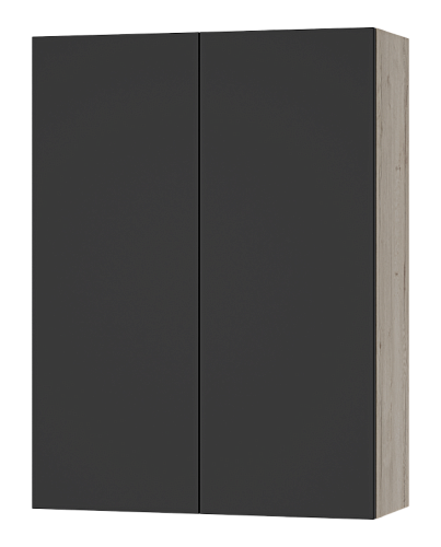 Шкаф подвесной 60 Поло универсальный дуб/антрацит  MISTY 