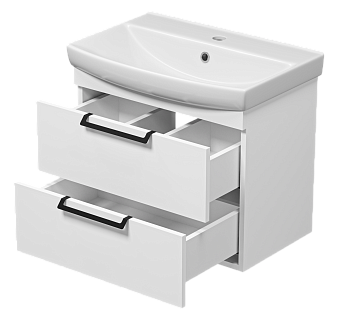 Комплект мебели 60 "Клермонт-60" подвесная 2 ящика матовая эмаль MISTY (ум.Клермонт,60)