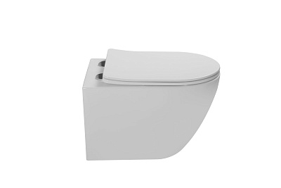 Унитаз подвесной безободковый Vincea "Globo" TORNADO белый сиденье slim м/л  VT1-14T ВЫГОДА!!