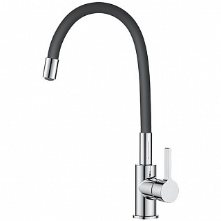 Смеситель д/кухни KLIO d35 черный, гибкий излив  3510L ARGO 41038  