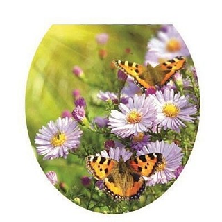 Сиденье для унитаза МЯГКОЕ с рис. "КОТ" В35 