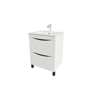 Комплект мебели 60 "Cloud-60" напольная, белый глянец эмаль 2 ящ. IDDIS (ум.Cloud-60) CLO60WFi95K