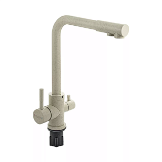 MAGNUS Смеситель д/кухни, Г-образный излив,под фильтр БЕЖЕВЫЙ нерж. ст. марка 304, код: 91123
